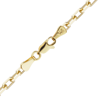 Essex St. Elongated Cable Anklet in 14K Yellow Gold