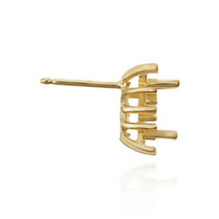 Emerald Cluster Earrings with Push Post