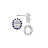 Oval Cluster Earrings with Push Post