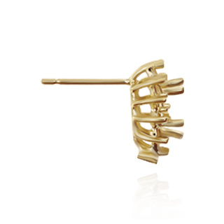 Oval Cluster Earrings with Push Post