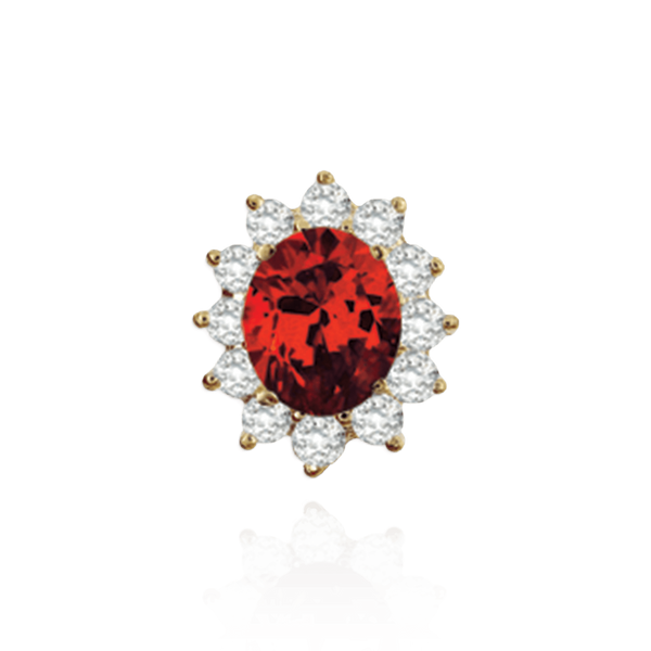 14K Gold ITI NYC Oval Cluster Earrings