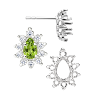 Pear Cluster Earrings with Push Post