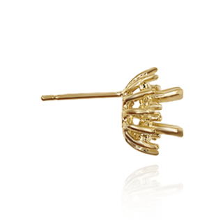 Round Cluster Earrings with Push Post