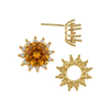 Round Cluster Earrings with Push Post