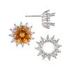 Round Cluster Earrings with Push Post
