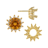 Round Cluster Earrings with Push Post