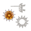 Round Cluster Earrings with Push Post