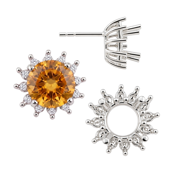 Round Cluster Earrings with Push Post