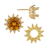 Round Cluster Earrings with Push Post