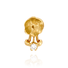 Load image into Gallery viewer, ITI NYC Earrings Clips with Dapped Backs and Diamond (12 x 11 mm - 13 x 11 mm)
