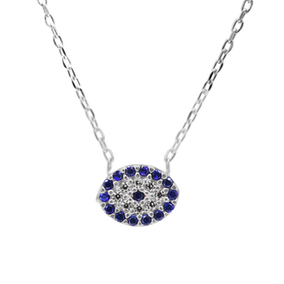 ITI NYC Evil Eye Necklace in Sterling Silver