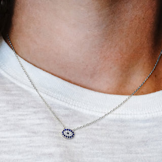 ITI NYC Evil Eye Necklace in Sterling Silver