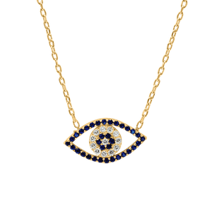 ITI NYC Evil Eye Necklace in Sterling Silver