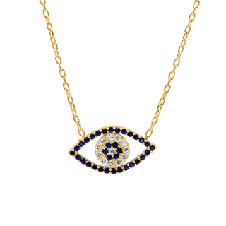ITI NYC Evil Eye Necklace in Sterling Silver