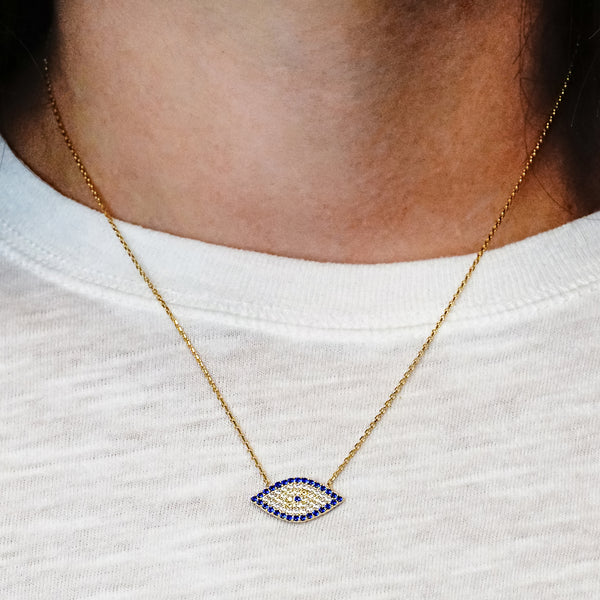 ITI NYC Evil Eye Pendant in Sterling Silver