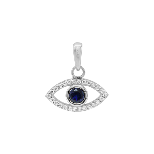ITI NYC Evil Eye Pendant in Sterling Silver