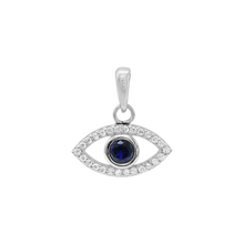 Load image into Gallery viewer, ITI NYC Evil Eye Pendant in Sterling Silver
