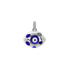 ITI NYC Evil Eye Pendant with Dark Blue and White Enamel in Sterling Silver