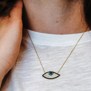 ITI NYC Evil Eye Pendant in Sterling Silver