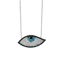 Load image into Gallery viewer, ITI NYC Evil Eye Pendant in Sterling Silver
