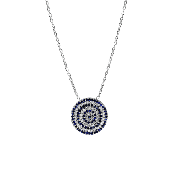 ITI NYC Evil Eye Necklace in Sterling Silver