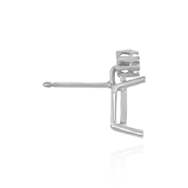 ITI NYC Emerald Four Prong Basket Earrings with 3 Accents