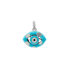 ITI NYC Evil Eye Pendant with Blue and White Enamel in Sterling Silver