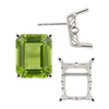 Emerald Filigree Earrings with Push Post