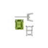 Emerald Filigree Earrings with Push Post