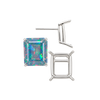 Emerald Four Prong Basket Earrings