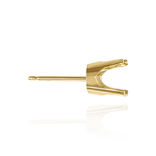 Load image into Gallery viewer, 14K Gold ITI NYC Round Four Prong Pre-Cut Earring Settings
