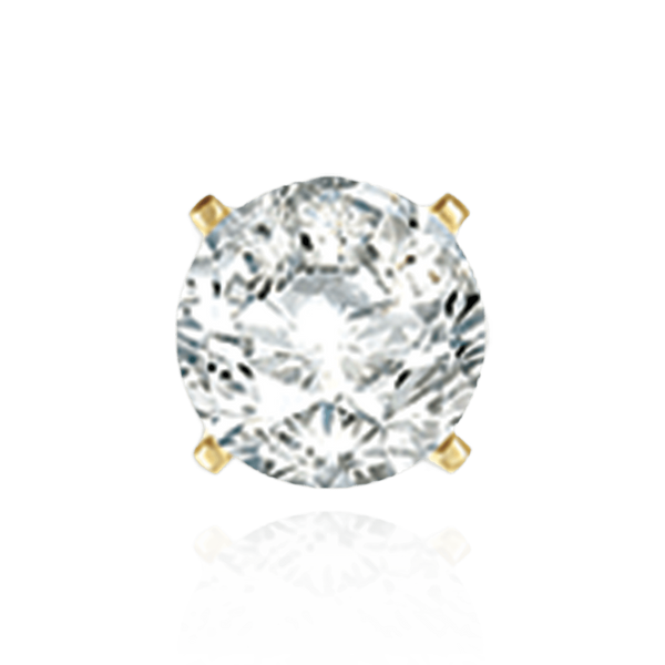 Round Four Prong Pre-Cut Earring Settings with Push Post