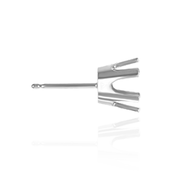 ITI NYC Round Six Prong Flat Back Earrings