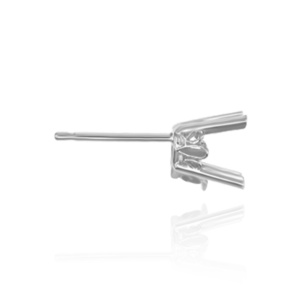 ITI NYC Heart Shape Four Prong Filigree Earrings