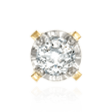 Load image into Gallery viewer, 14K Gold ITI NYC Round Four Prong Earrings with Illusion Top
