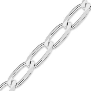 Bulk / Spooled Elongated Curb Chain in Sterling Silver (1.20 mm - 11.70 mm)