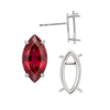 Marquise Shape Four Prong Basket Earrings
