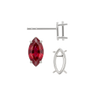 Marquise Shape Four Prong Basket Earrings