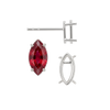 Marquise Shape Four Prong Basket Earrings