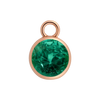 Diamond or Gemstone Bezel Drop Charm in 14K Rose Gold