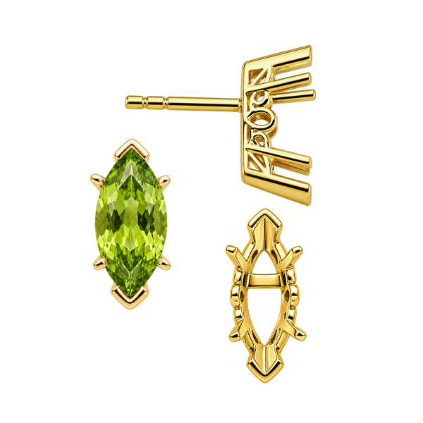 Marquise Shape V-End Filigree Earrings
