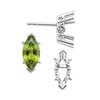 Marquise Shape V-End Filigree Earrings