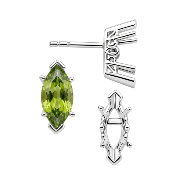 Marquise Shape V-End Filigree Earrings