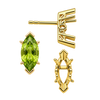 Marquise Shape V-End Filigree Earrings