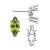 Marquise Shape V-End Filigree Earrings