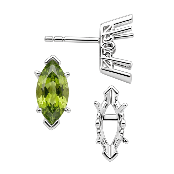 Marquise Shape V-End Filigree Earrings