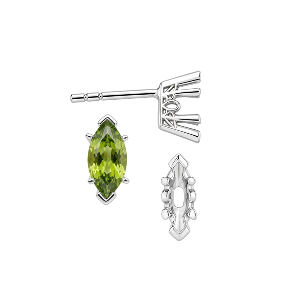 Marquise Shape V-End Filigree Earrings