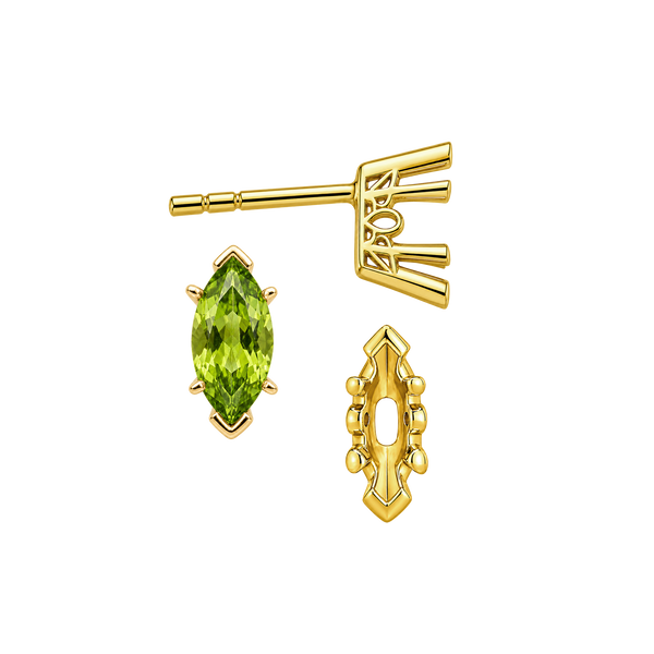 Marquise Shape V-End Filigree Earrings
