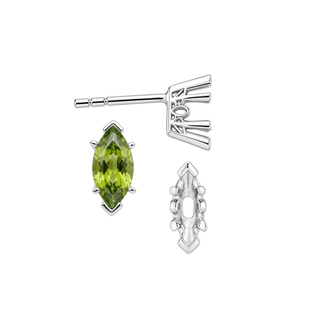 Marquise Shape V-End Filigree Earrings