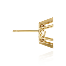 Load image into Gallery viewer, 14K Gold ITI NYC Marquise Shape V-End Filigree Earrings
